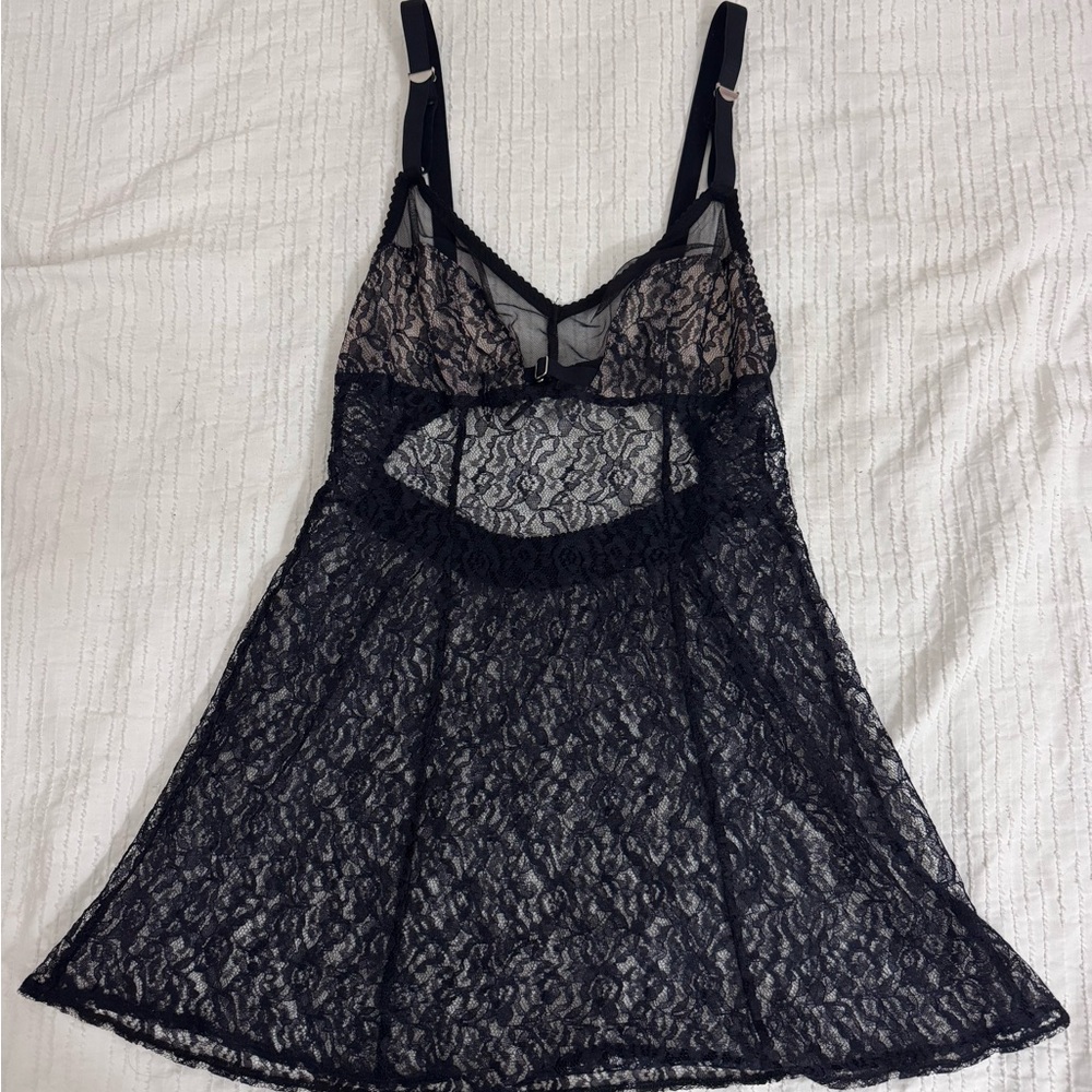 Victoria's Secret Black Lace Chemise